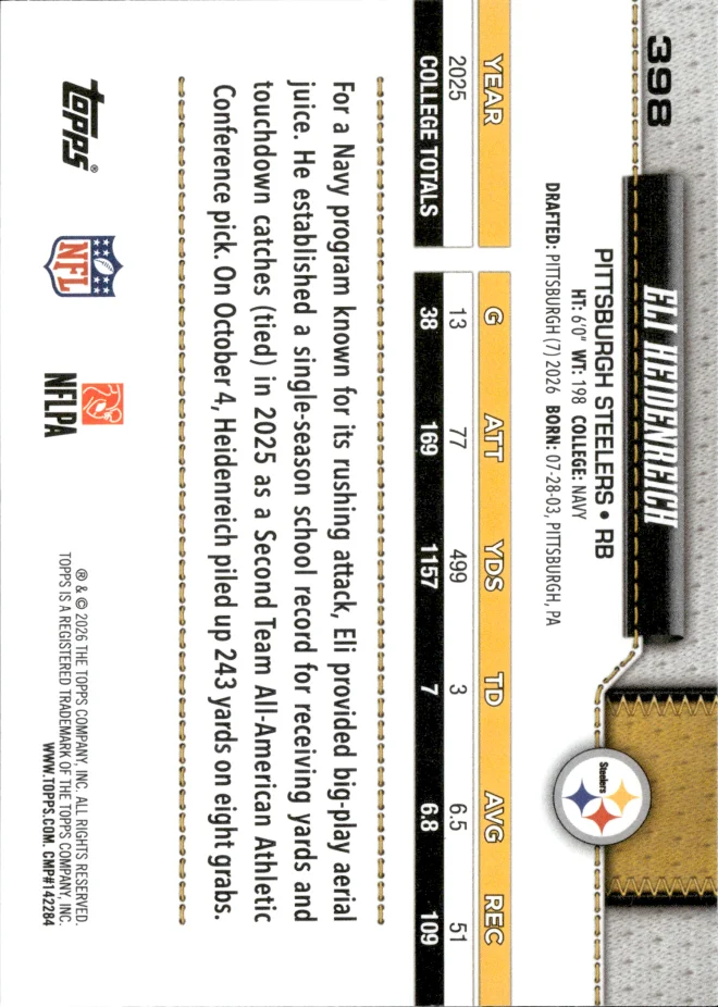 Eli Heidenreich card back