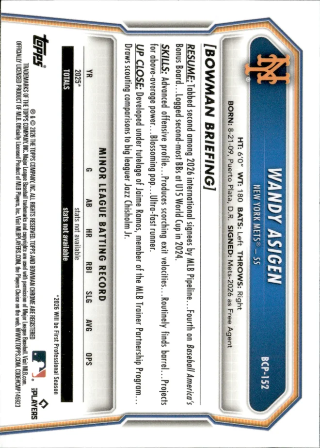 Wandy Asigen card back
