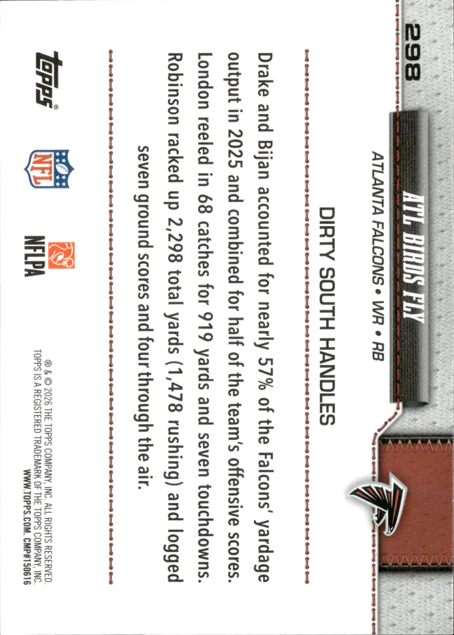 Drake London / Bijan Robinson card back
