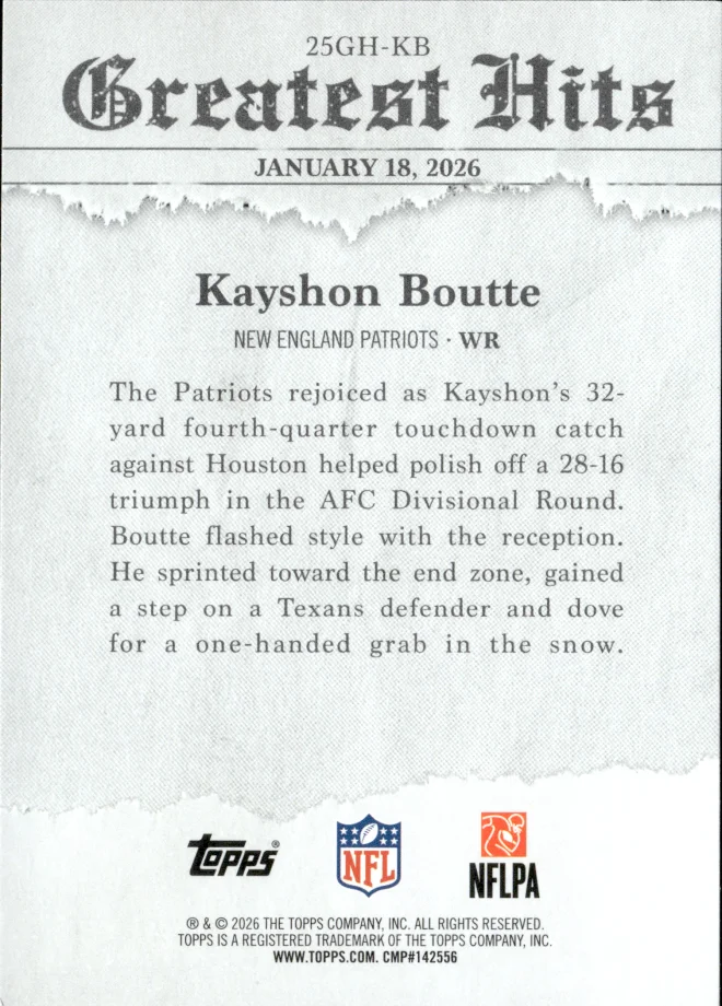 Kayshon Boutte card back