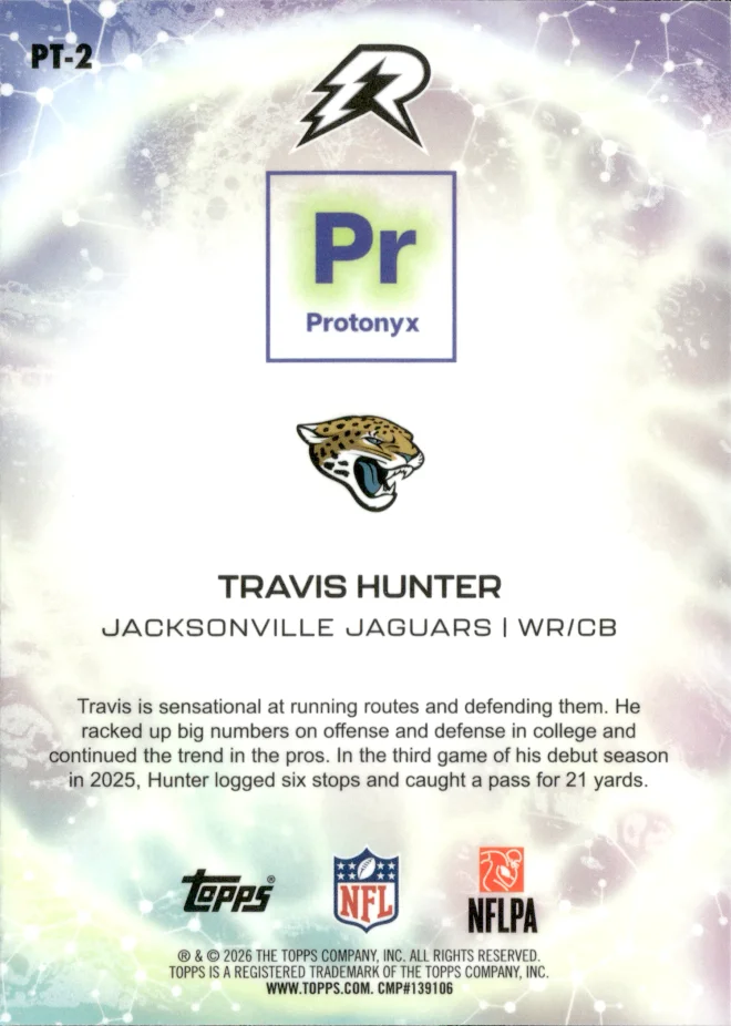 Travis Hunter card back