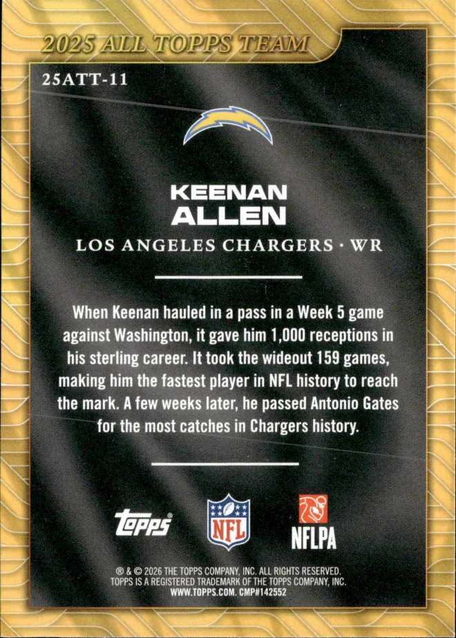 Keenan Allen card back