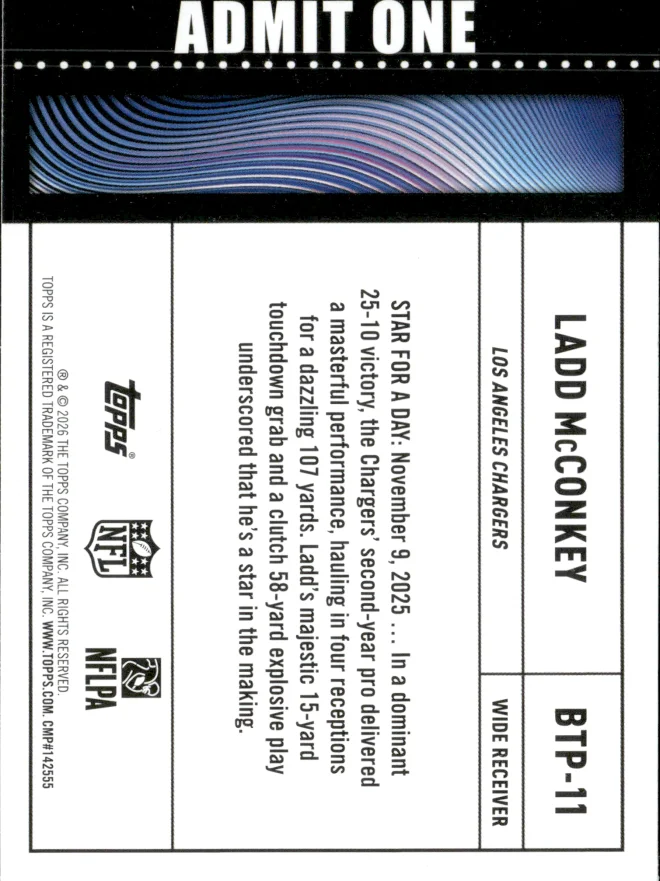 Ladd McConkey card back