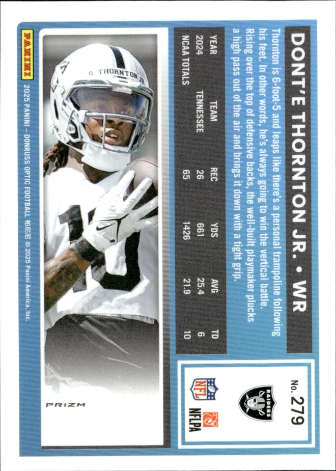 Dont'e Thornton Jr. card back