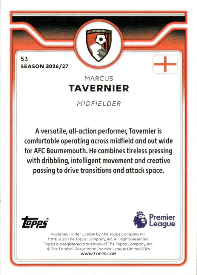 Marcus Tavernier card back