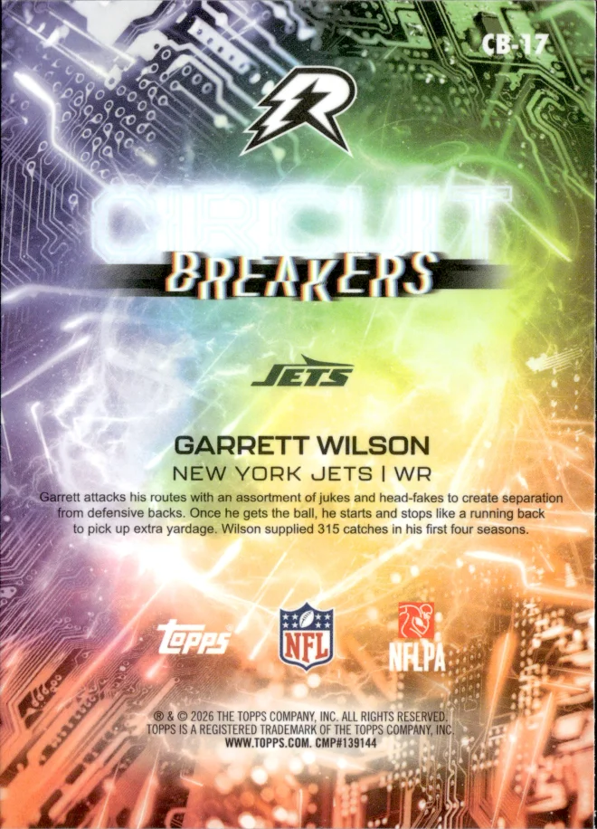 Garrett Wilson card back