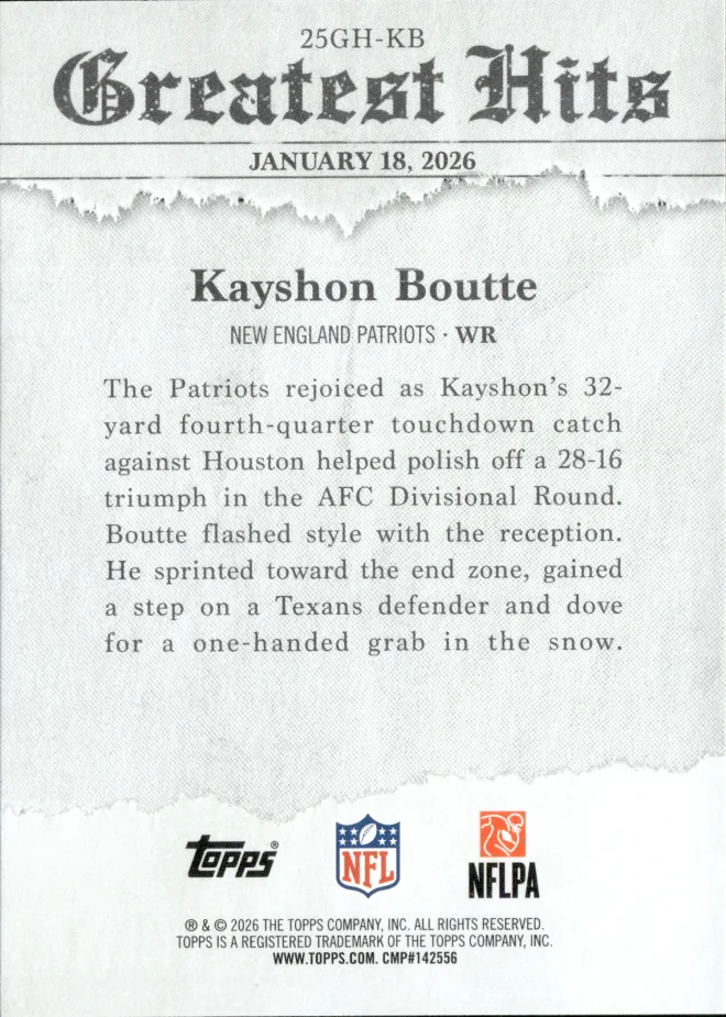 Kayshon Boutte card back