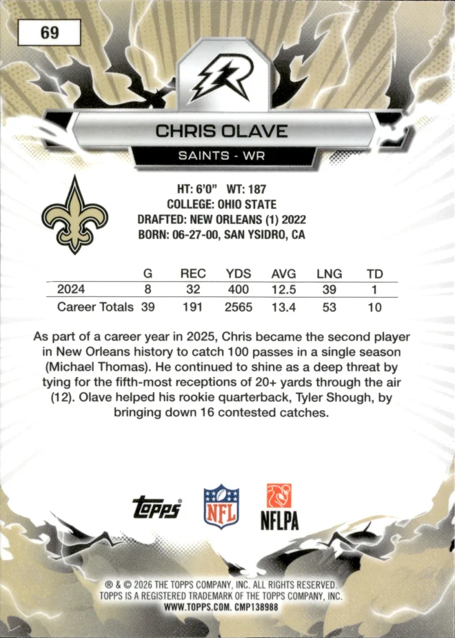 Chris Olave card back