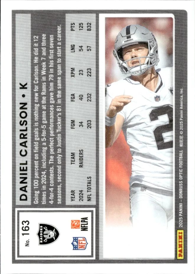 Daniel Carlson card back