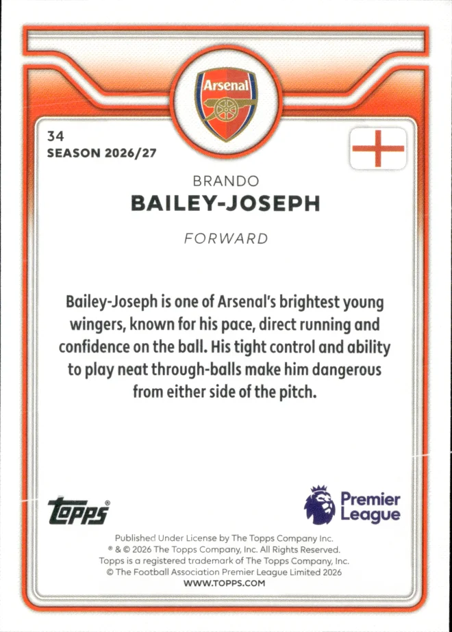 Brando Bailey-Joseph card back