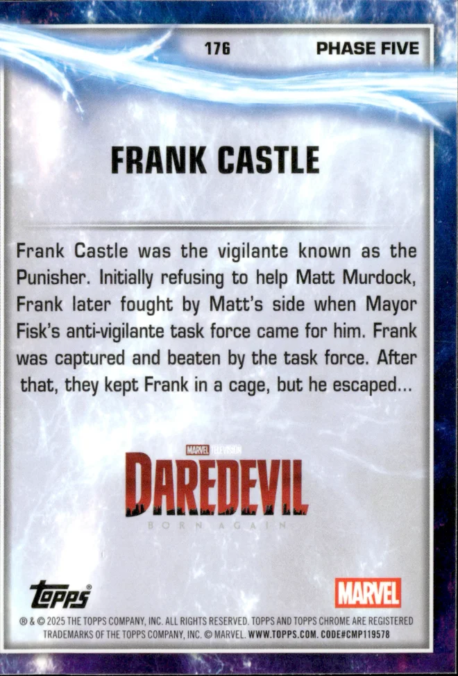 Frank Castle card back