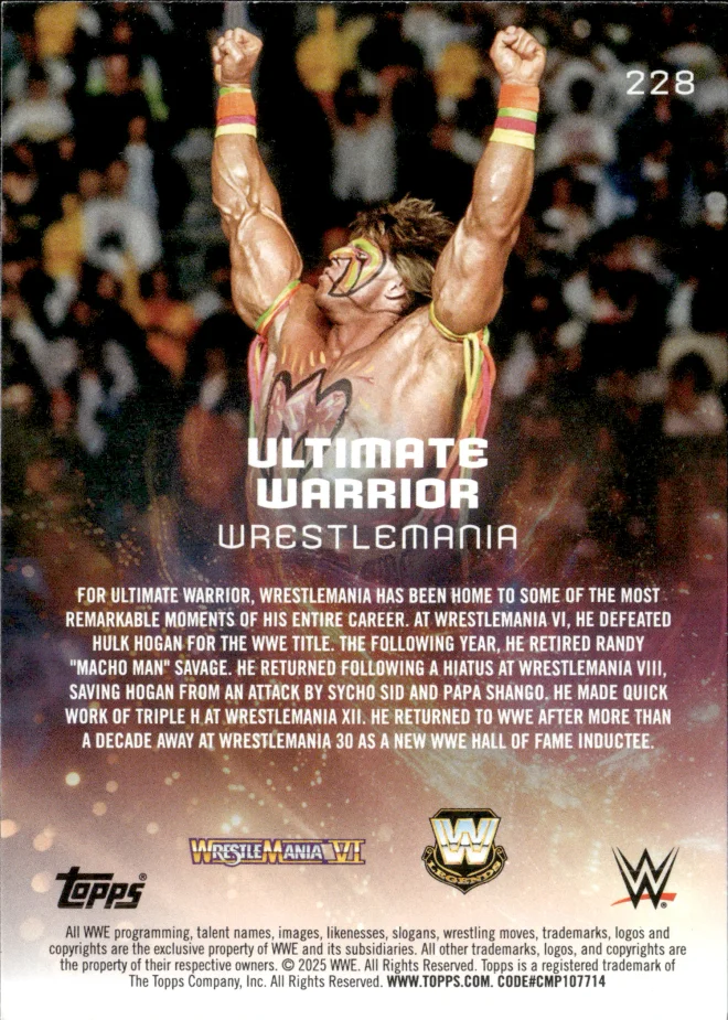 Ultimate Warrior card back