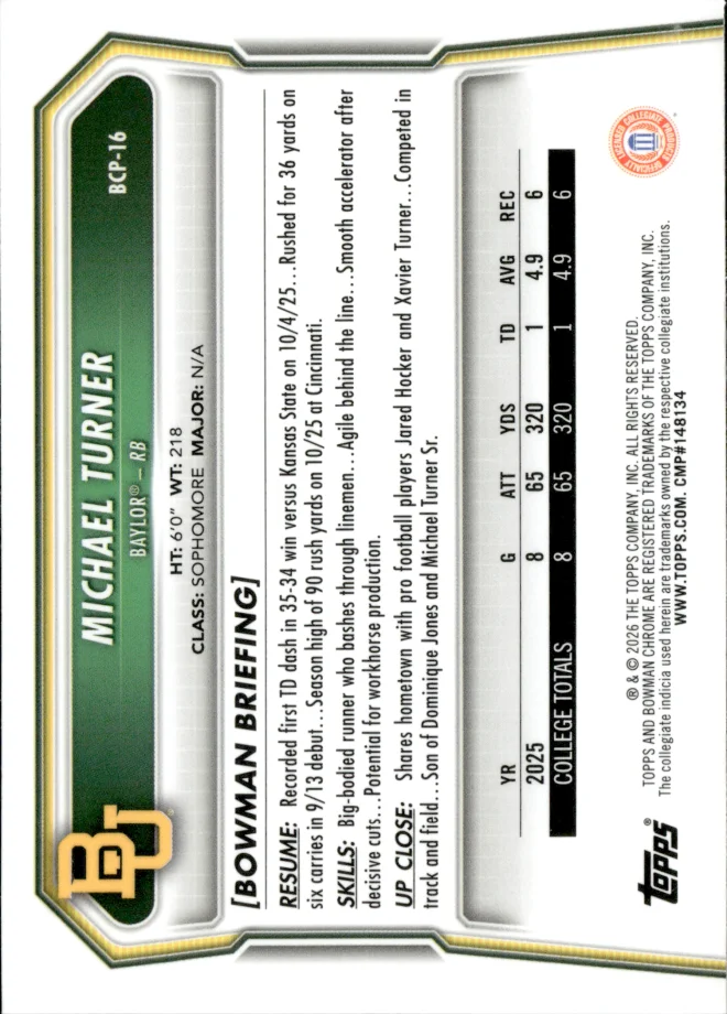 Michael Turner card back