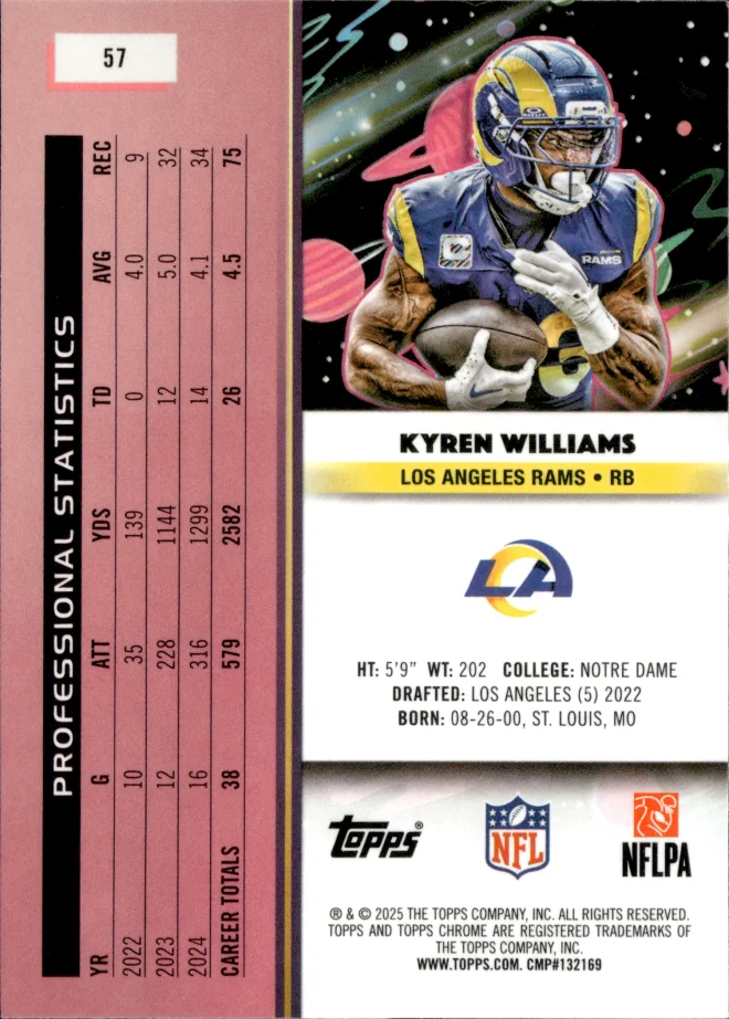 Kyren Williams card back