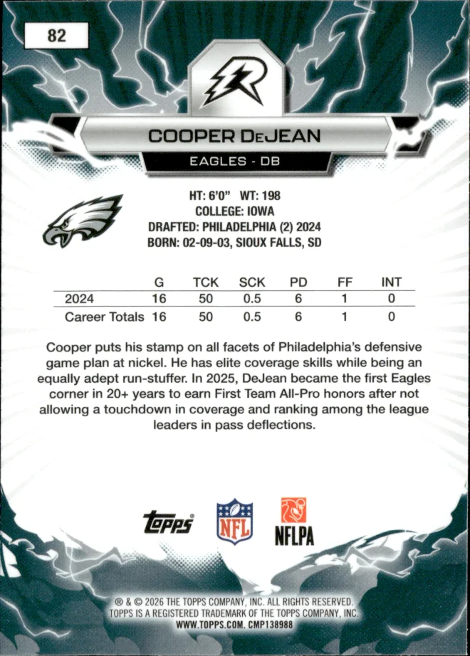 Cooper DeJean card back