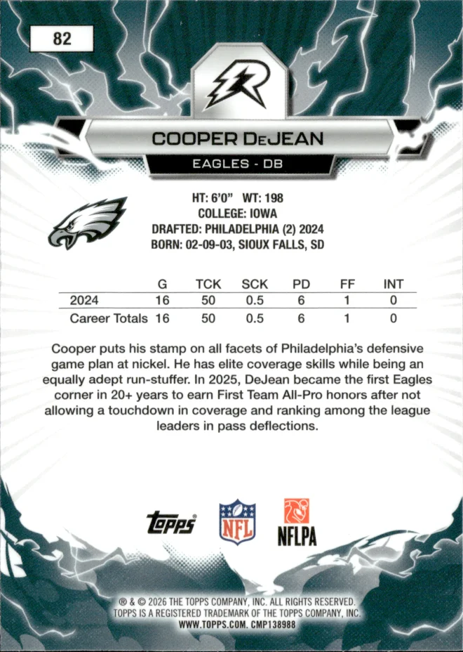 Cooper DeJean card back