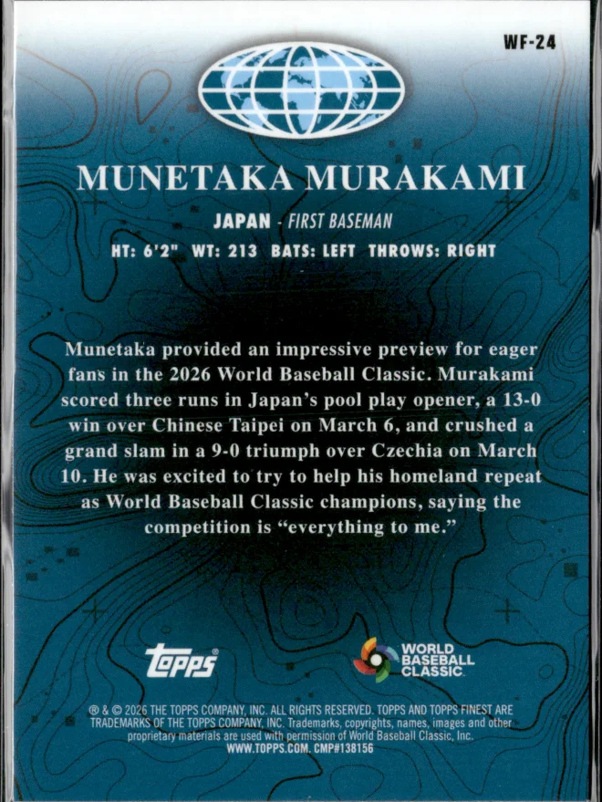 Munetaka Murakami card back
