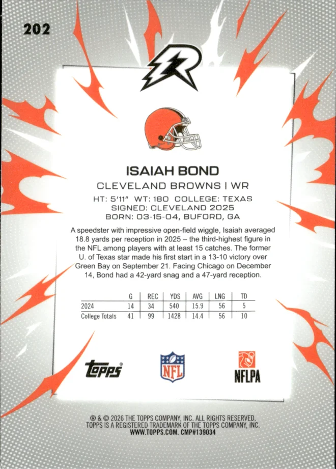 Isaiah Bond card back