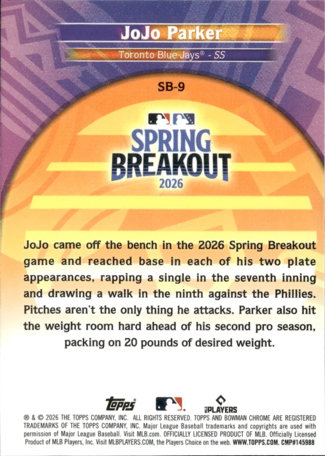 JoJo Parker card back
