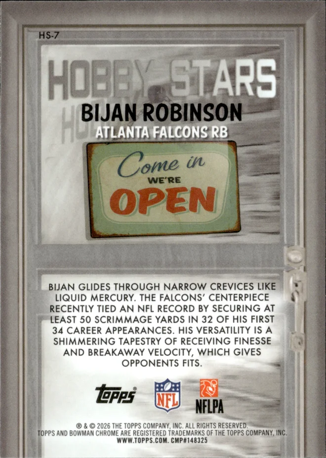 Bijan Robinson card back
