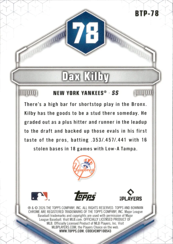Dax Kilby card back