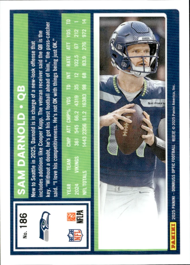 Sam Darnold card back