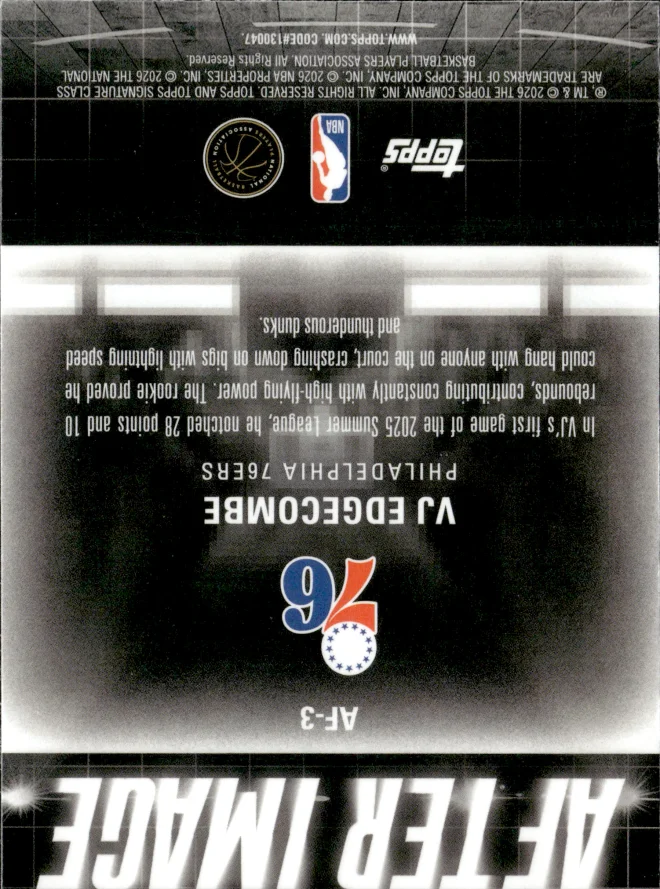 VJ Edgecombe card back