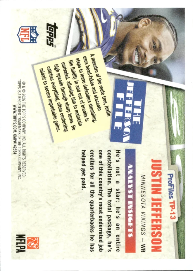 Justin Jefferson card back