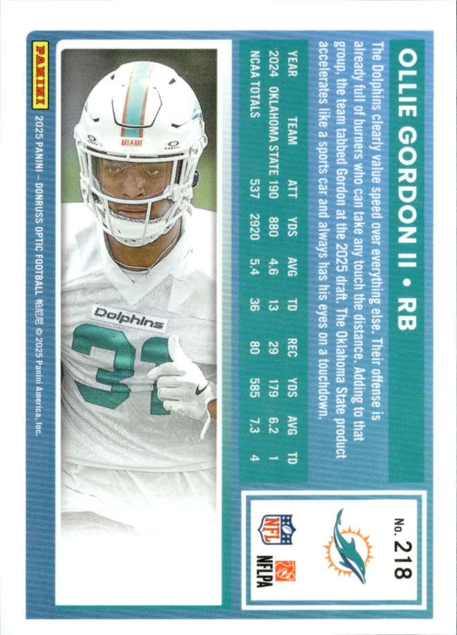 Ollie Gordon II card back