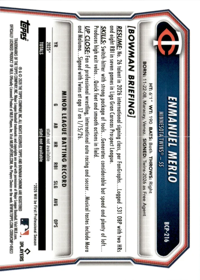 Enmanuel Merlo card back