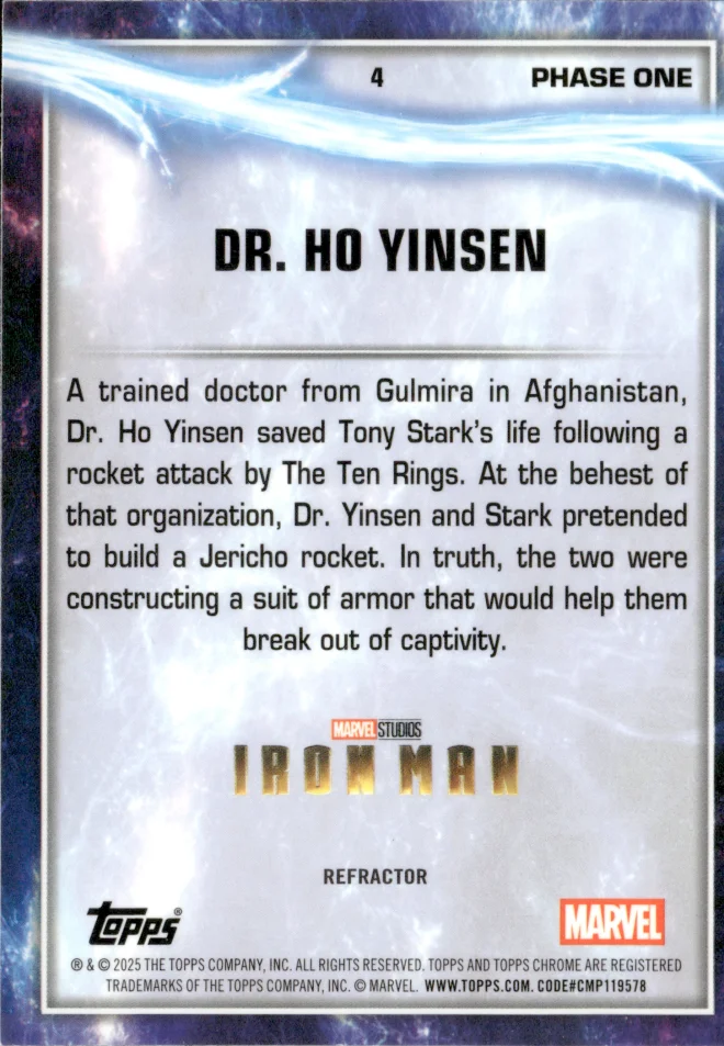 Dr. Ho Yinsen card back