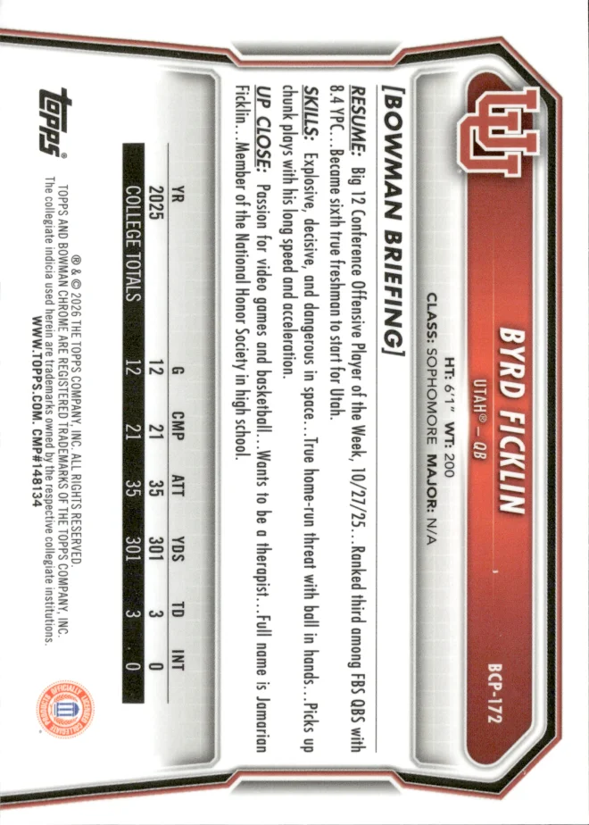 Byrd Ficklin card back