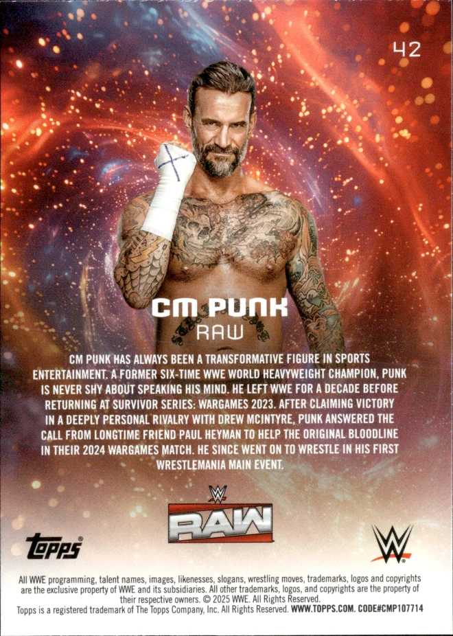 CM Punk card back