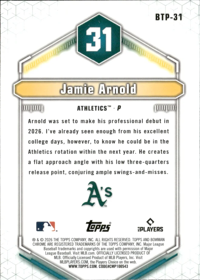 Jamie Arnold card back