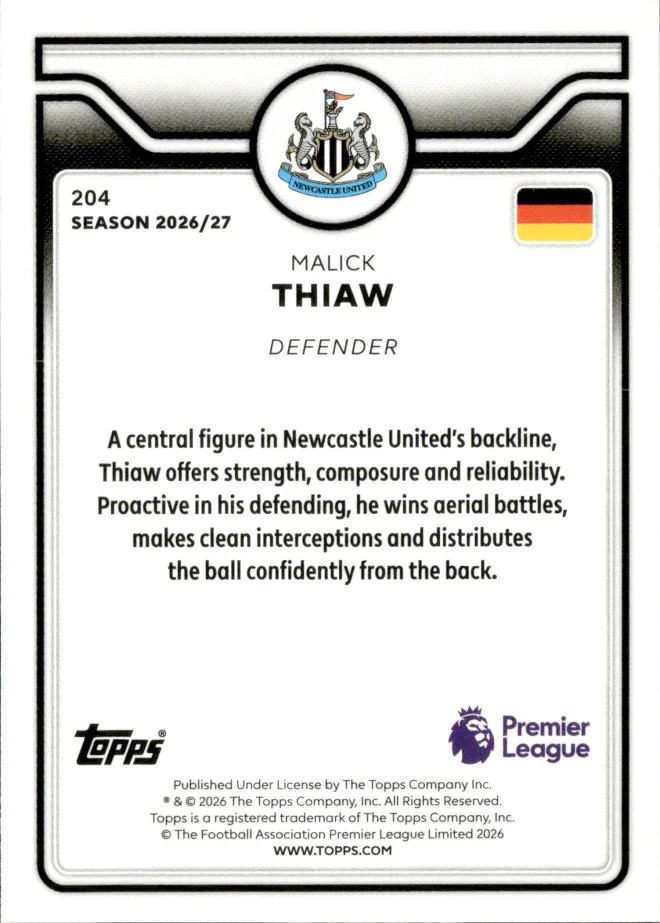 Malick Thiaw card back