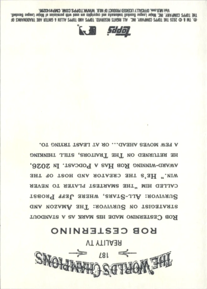 Rob Cesternino card back