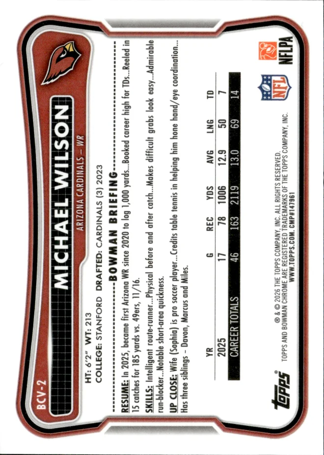 Michael Wilson card back