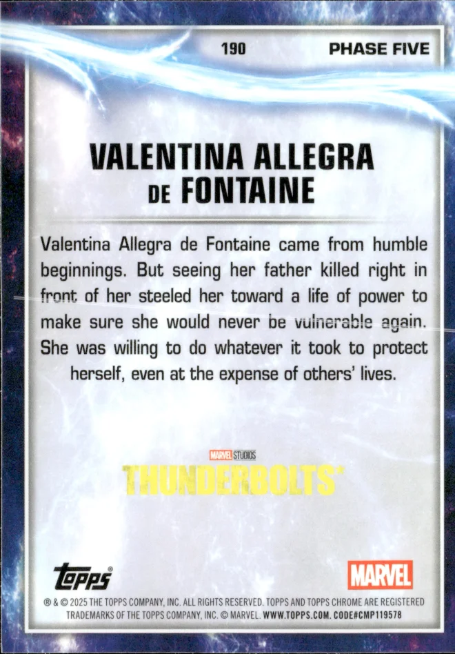 Valentina Allegra de Fontaine card back