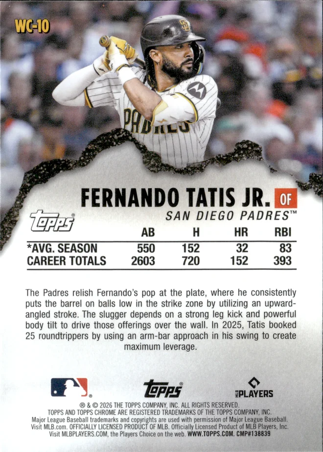 Fernando Tatis Jr. card back
