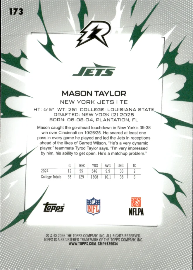 Mason Taylor card back