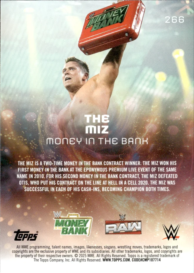 The Miz card back