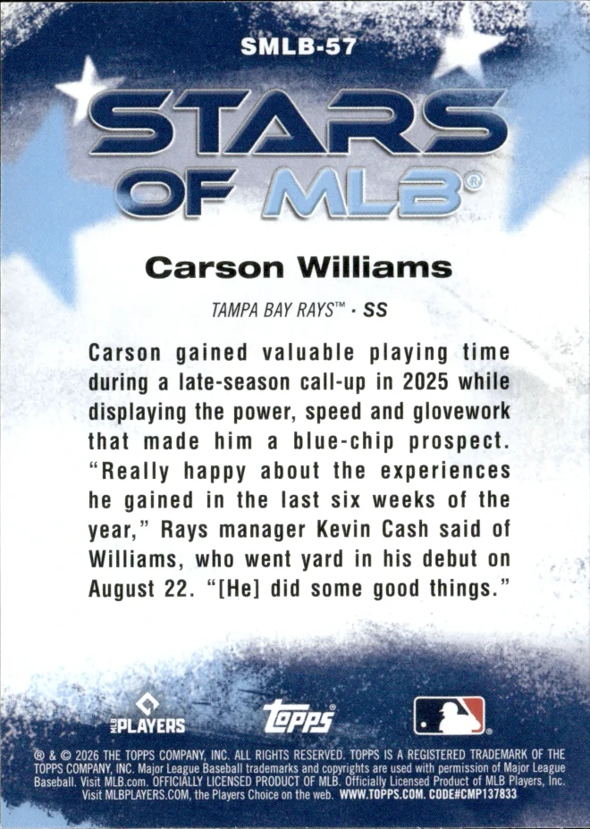 Carson Williams card back
