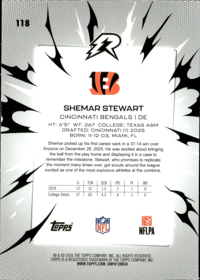 Shemar Stewart card back