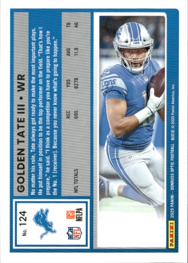 Golden Tate III card back