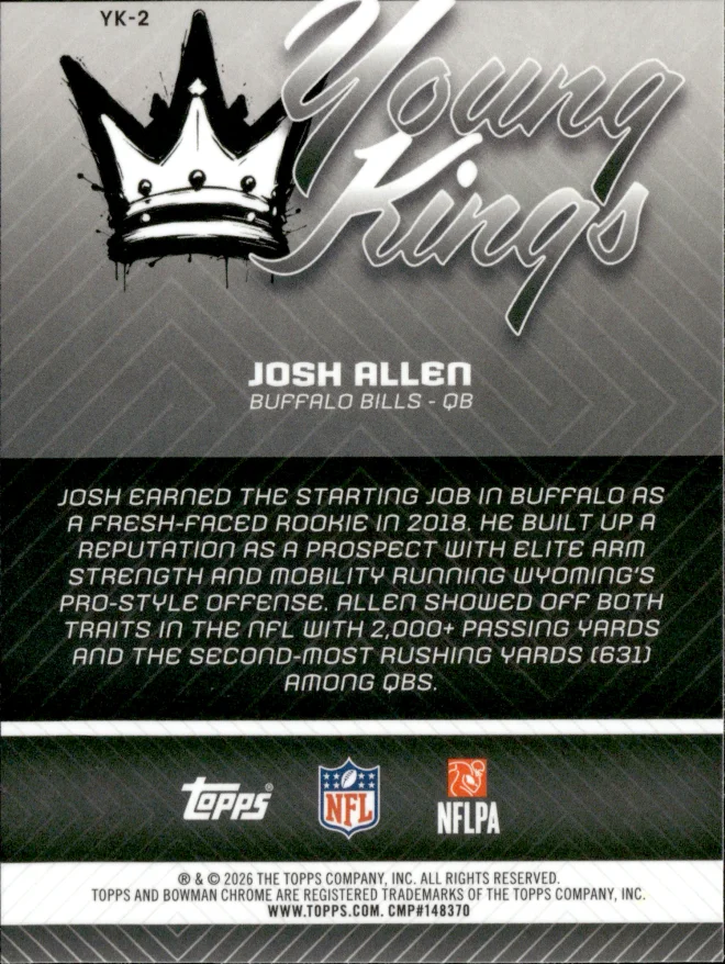 Josh Allen card back
