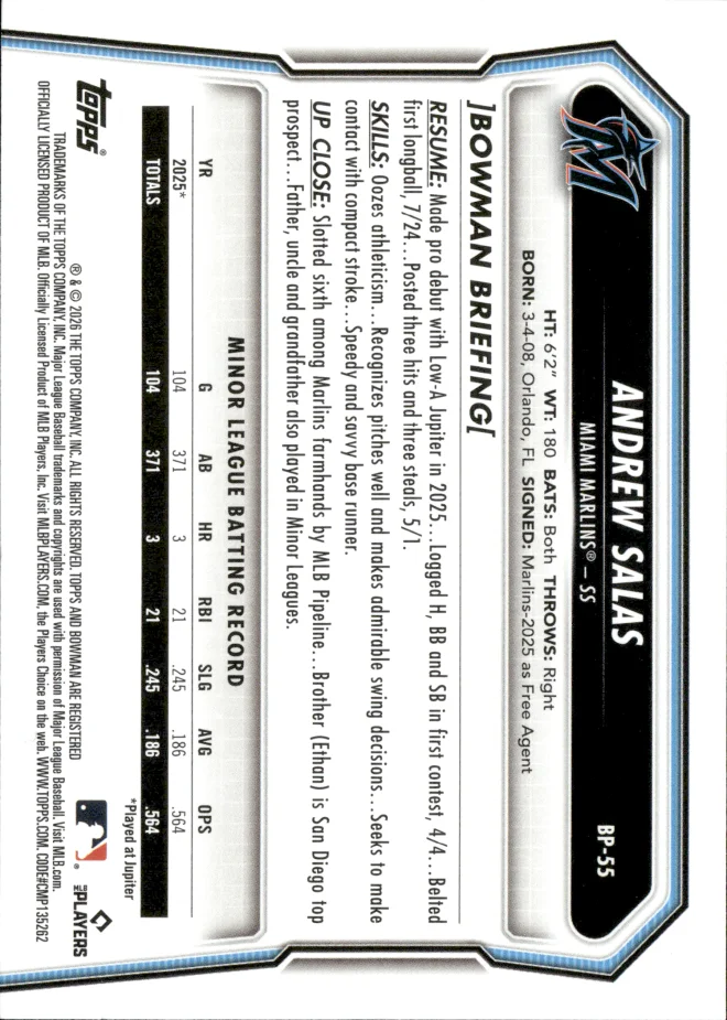 Andrew Salas card back