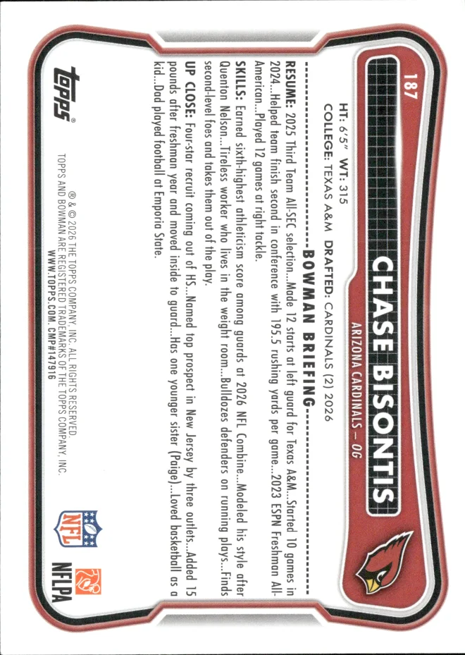 Chase Bisontis card back