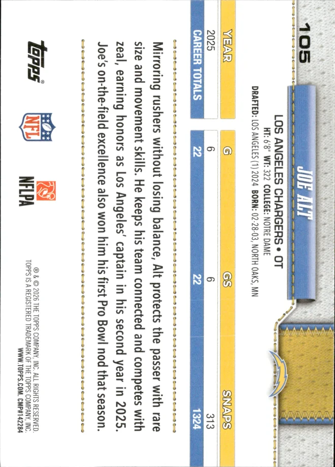 Joe Alt card back