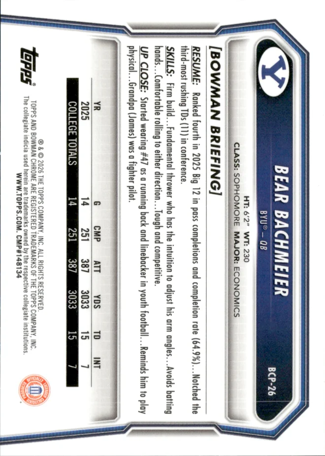 Bear Bachmeier card back