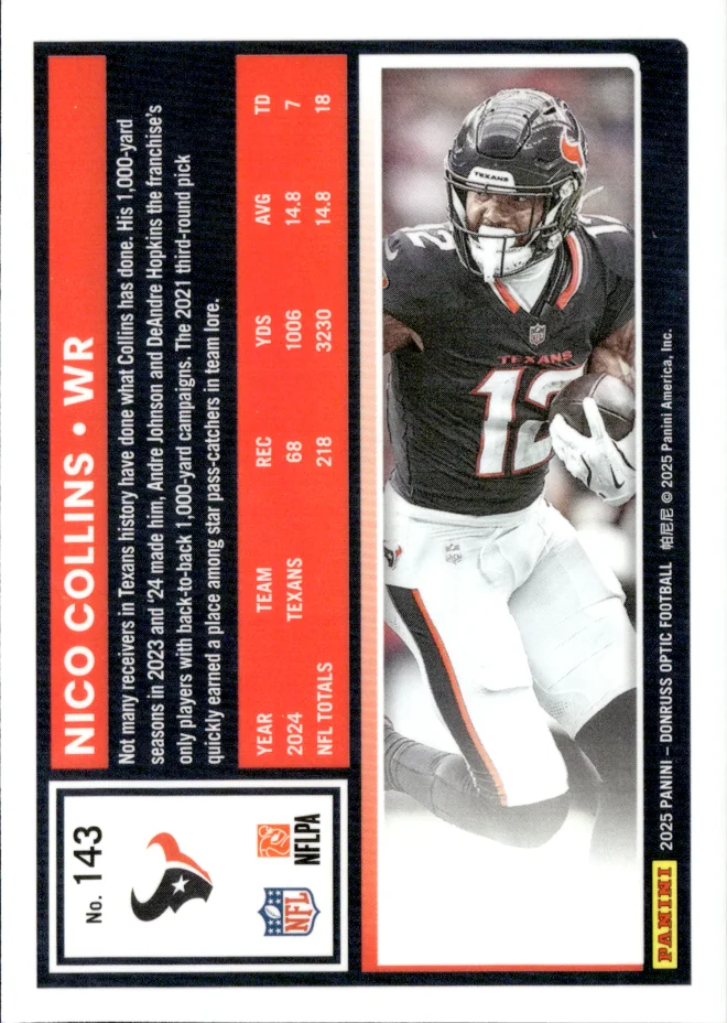 Nico Collins card back